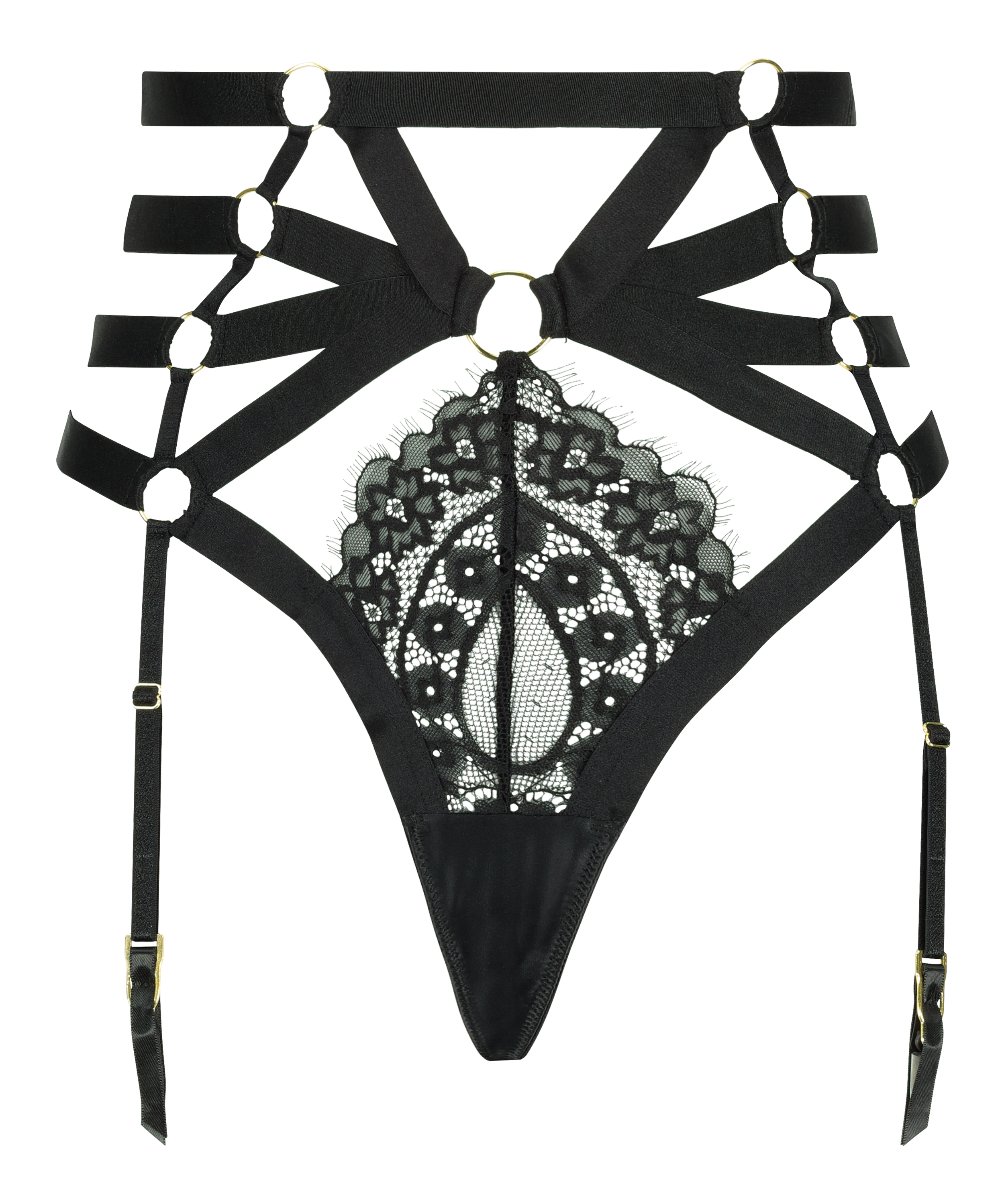 Femme High Leg Thong, Black, main