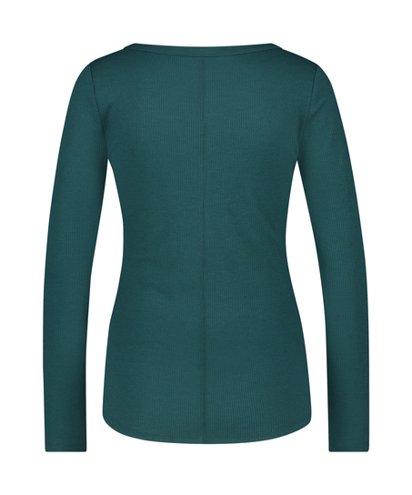 Long-Sleeved Pyjama Top, Blue