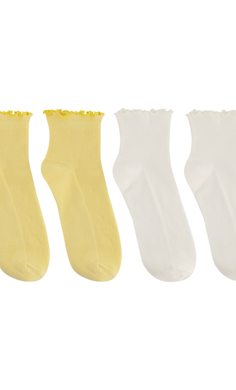 2 pairs of socks, Yellow