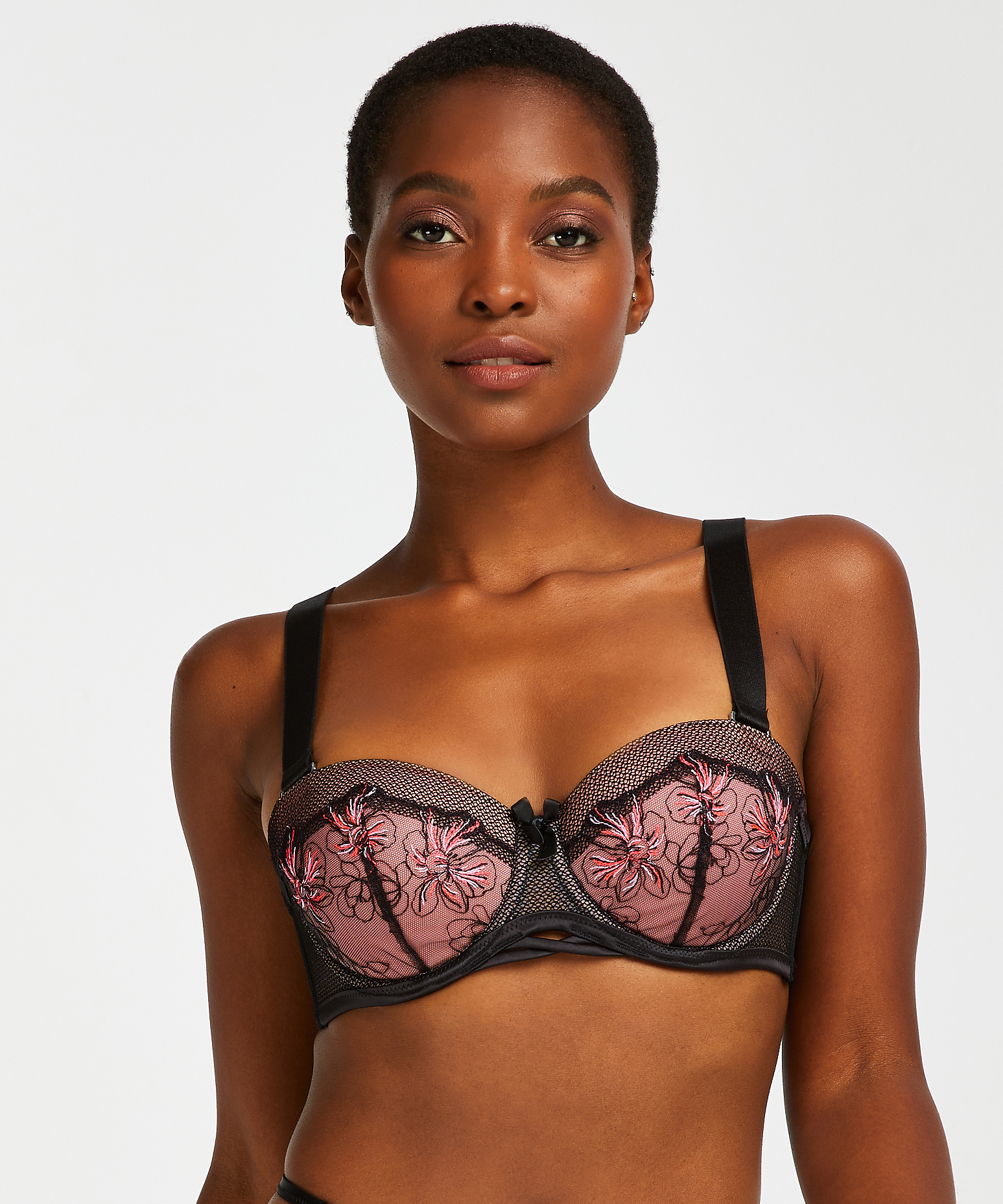 Emily Padded Underwired Bra, Black, main