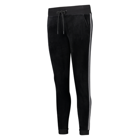 HKMX Velvet Sports Pants, Black