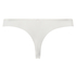 Satin fleece thong, White