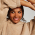Snuggle Hoodie Fleece, Beige