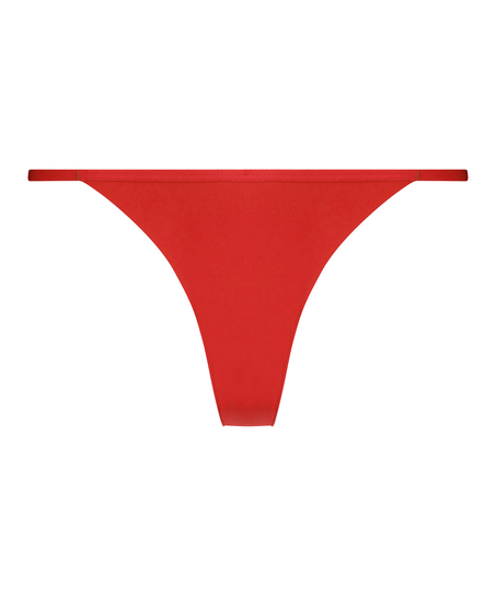 Invisible Stripe Mesh Thong, Red