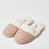 Knitted slippers, Pink