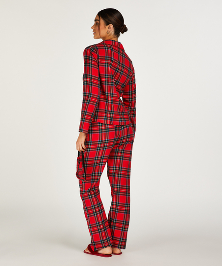 Twill Check Pyjama Set, Red