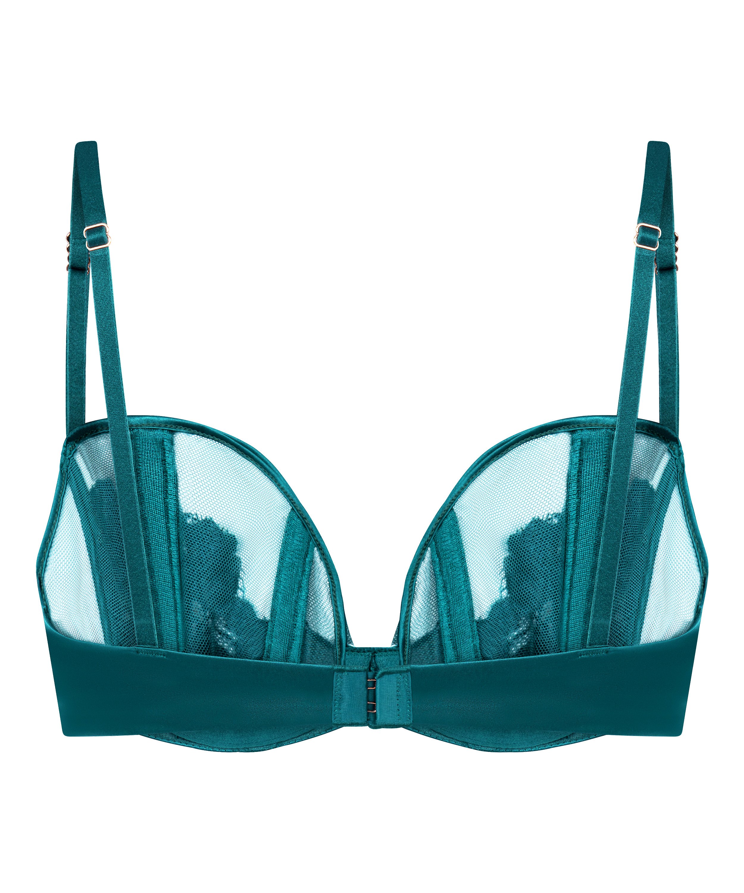 Ember Non-Padded Underwired Bra, Green, main