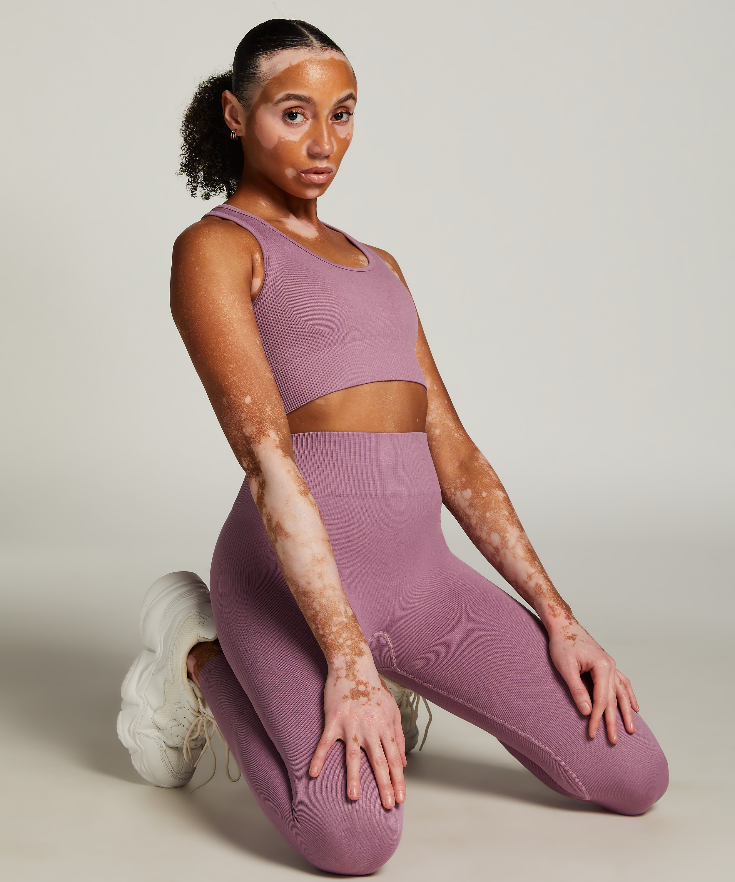 HKMX Seamless Sports Bra, Purple, main