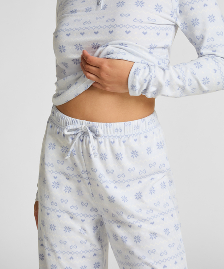 Pyjamaset Jersey Fairisle, Blue