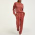 Tall Velour Jogging Pants Pin-tucked, Pink