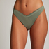 Scallop High-Leg Bikini Bottoms, Green