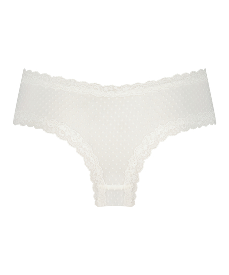 V-shape Mesh Brazilian, White