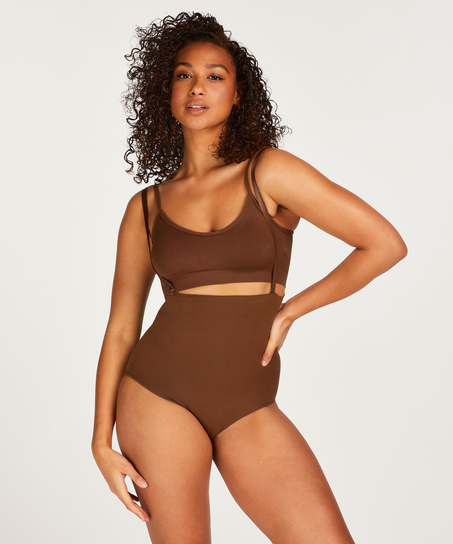 Seamless Enhancing High Waisted Knickers, Red