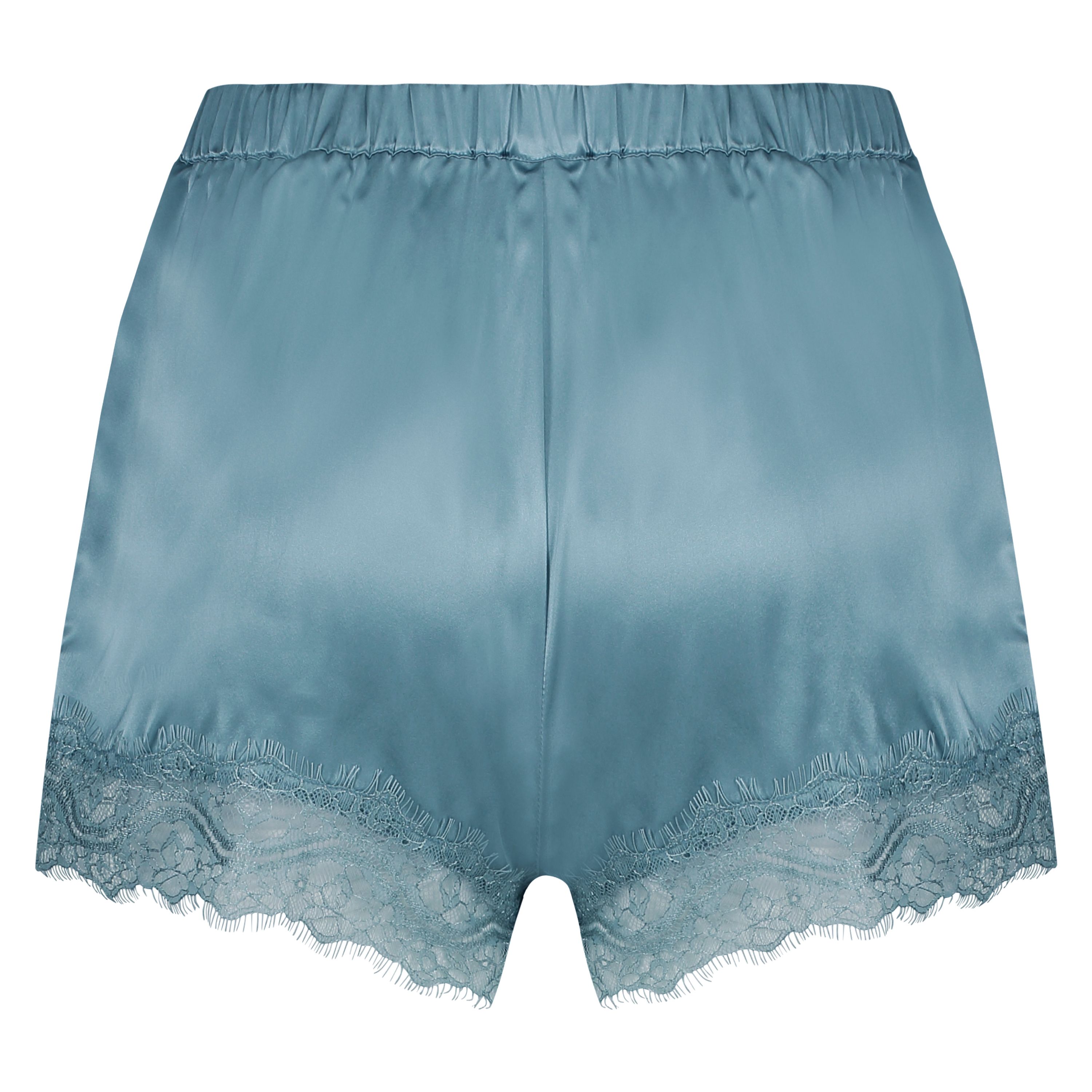 Silk pyjama shorts, Blue, main