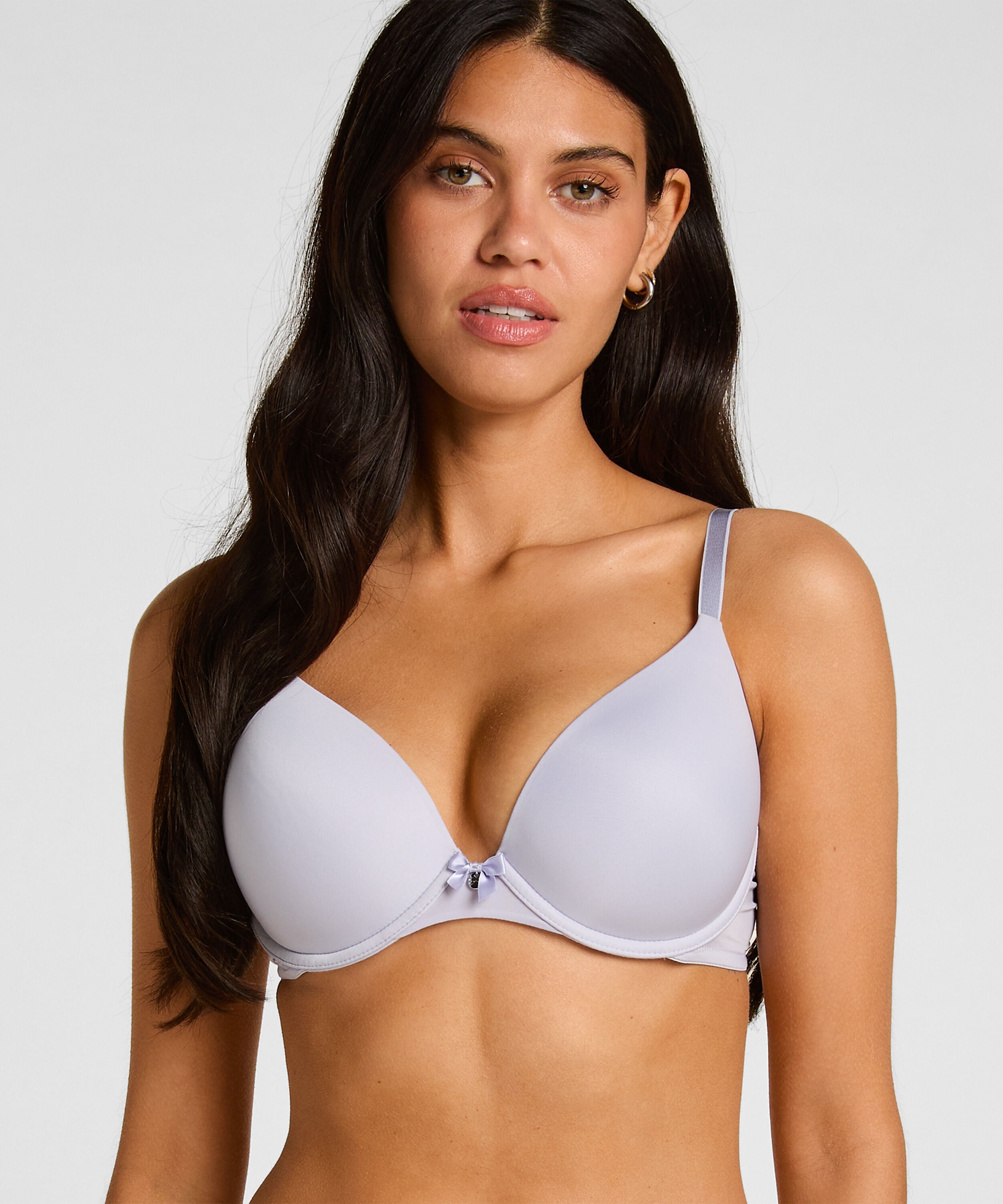 Plunge Padded Underwired Bra, Purple