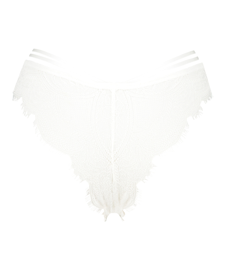 Sian High Cut Brazilian, White