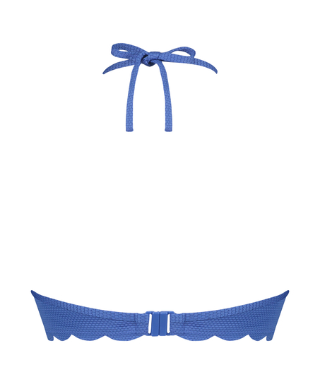Scallop push-up underwired bikini top Cup A - E, Blue