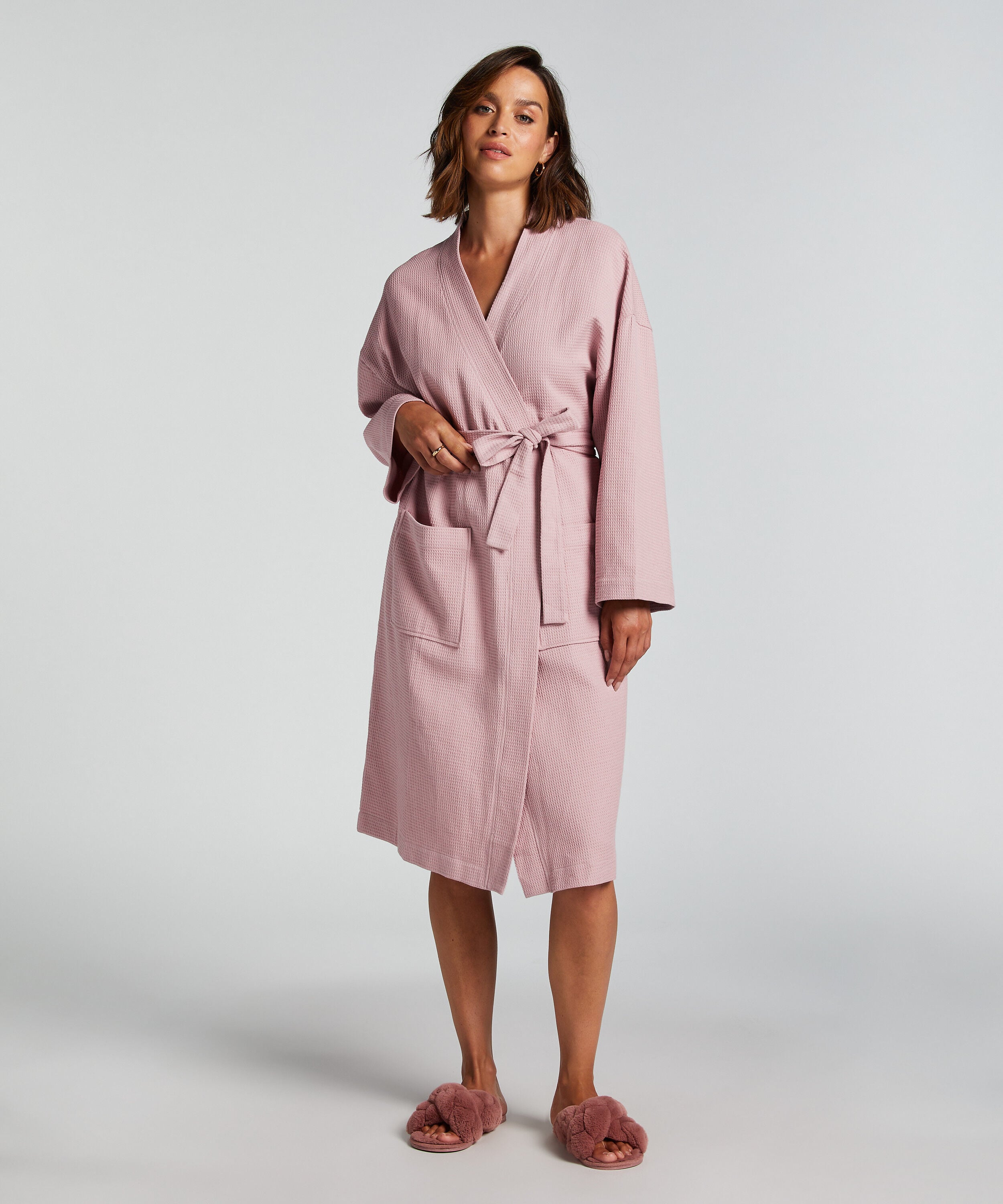 Waffle Bathrobe, Purple Waffle Bathrobe, Purple