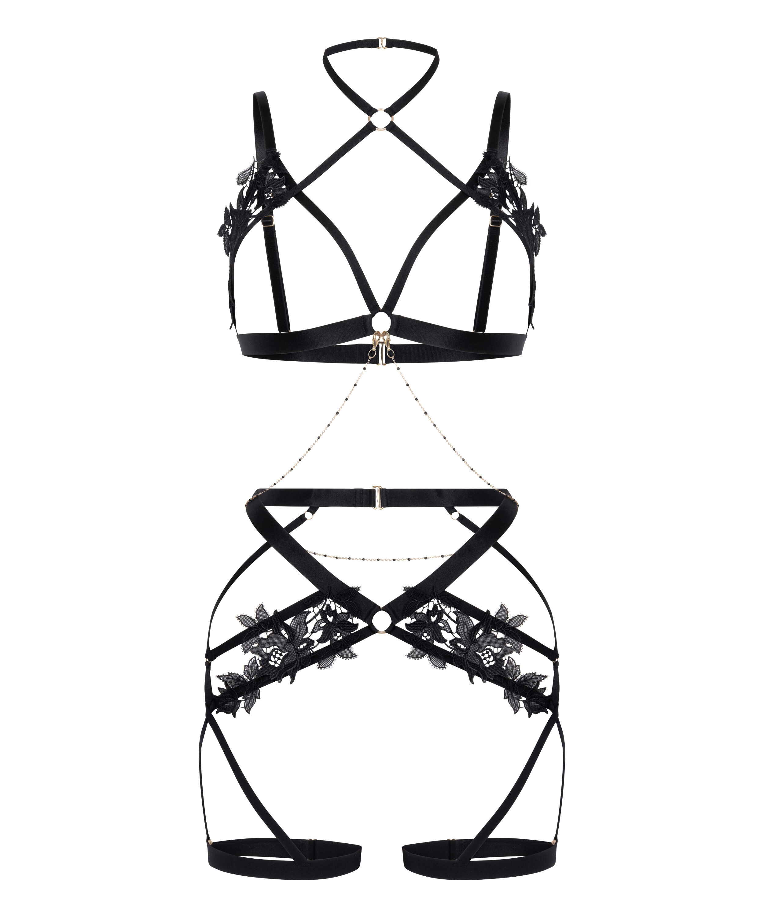 Applique Harness, Black