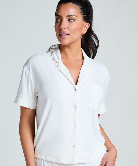Essential Jersey Short-Sleeved Jacket, White