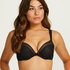 Mesh Padded underwired bra, Black