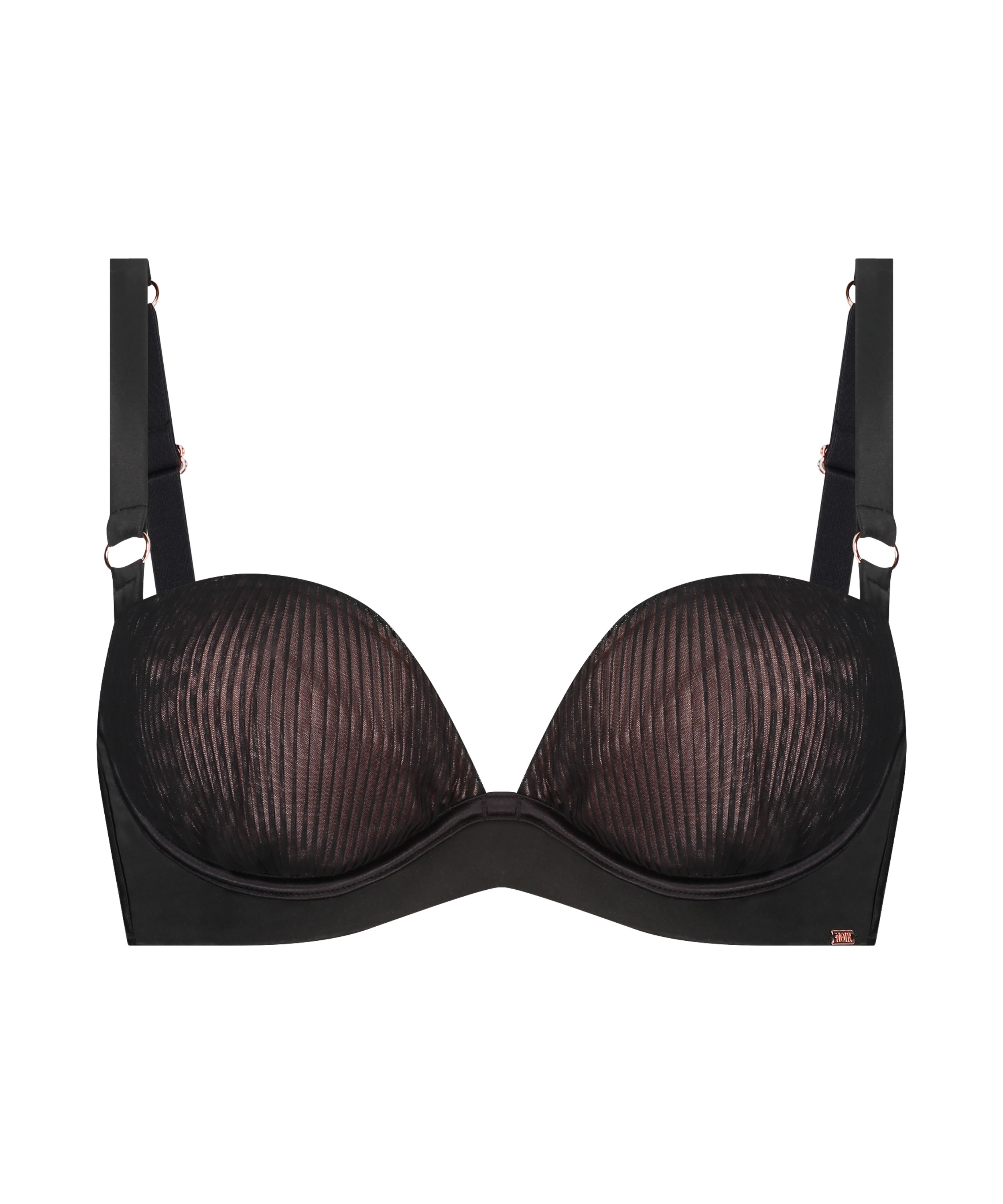 Antonia Padded Underwired Bra, Black, main