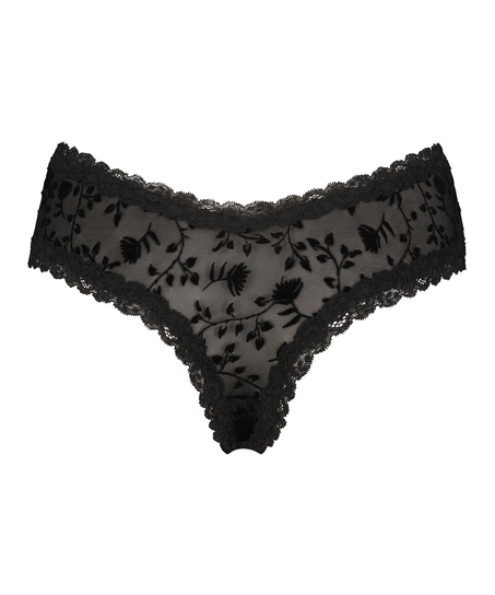 V-shape Mesh Brazilian, Black