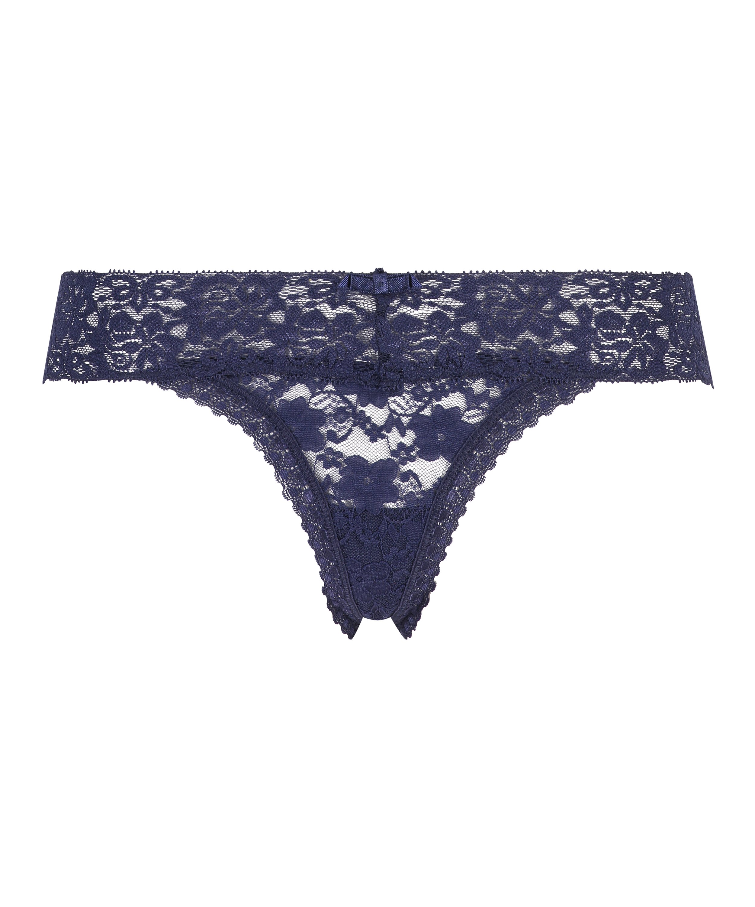 Floral Lace Thong, Blue, main