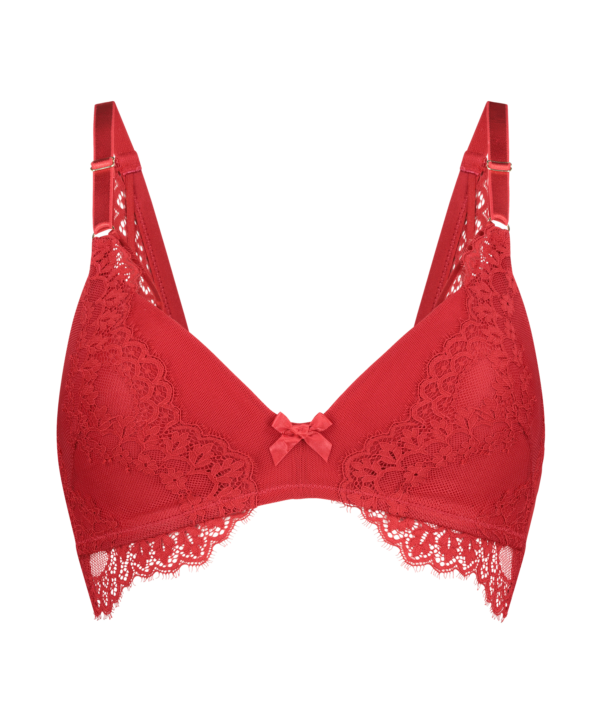 Claire Padded Non-Underwired Bra, Red, main