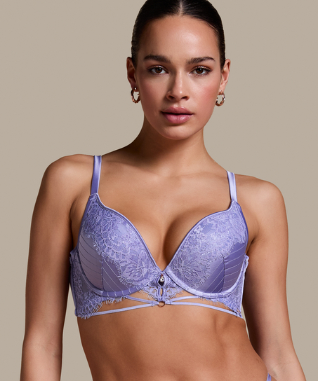 Charlie Padded Push-Up Underwired Bra, Purple