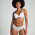V-shape Mesh Brazilian, White