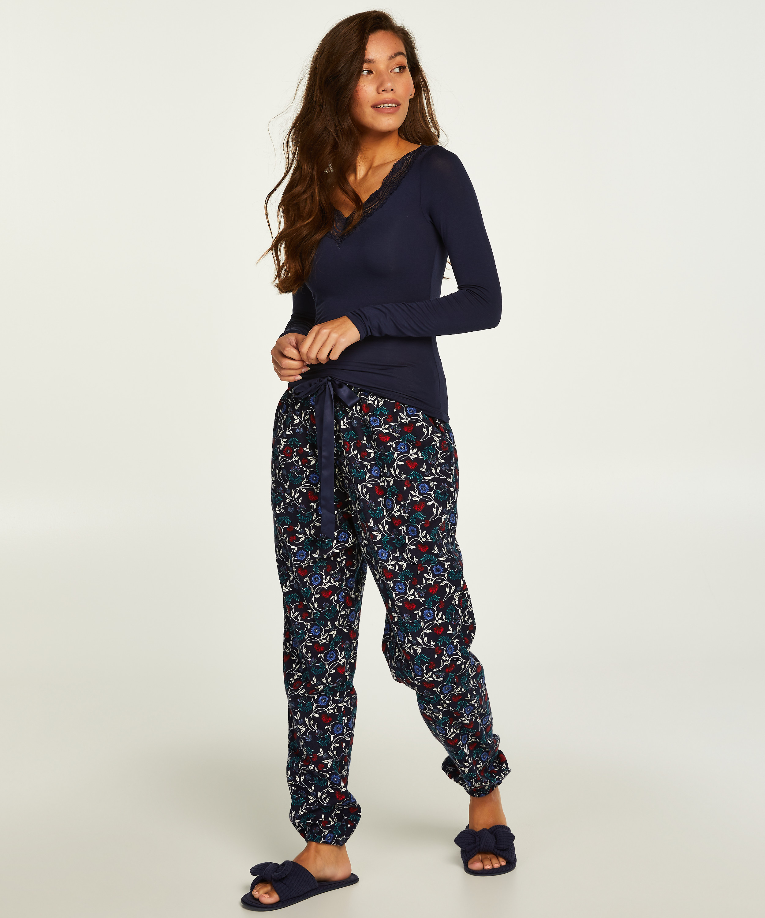 Flannel Petite Pyjama Pants, Blue, main