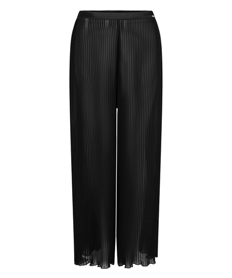 Plisse Pants, Black