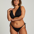Luxe string bikini shorts, Black