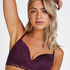 Yvonne padded non-underwired bra, Purple