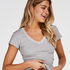 Top Rib V-Neck, Grey
