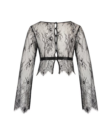 All-over Lace Top, Black