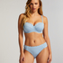 Scallop push-up underwired bikini top Cup A - E, Blue