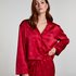 Satin Long-Sleeved Jacket, Red