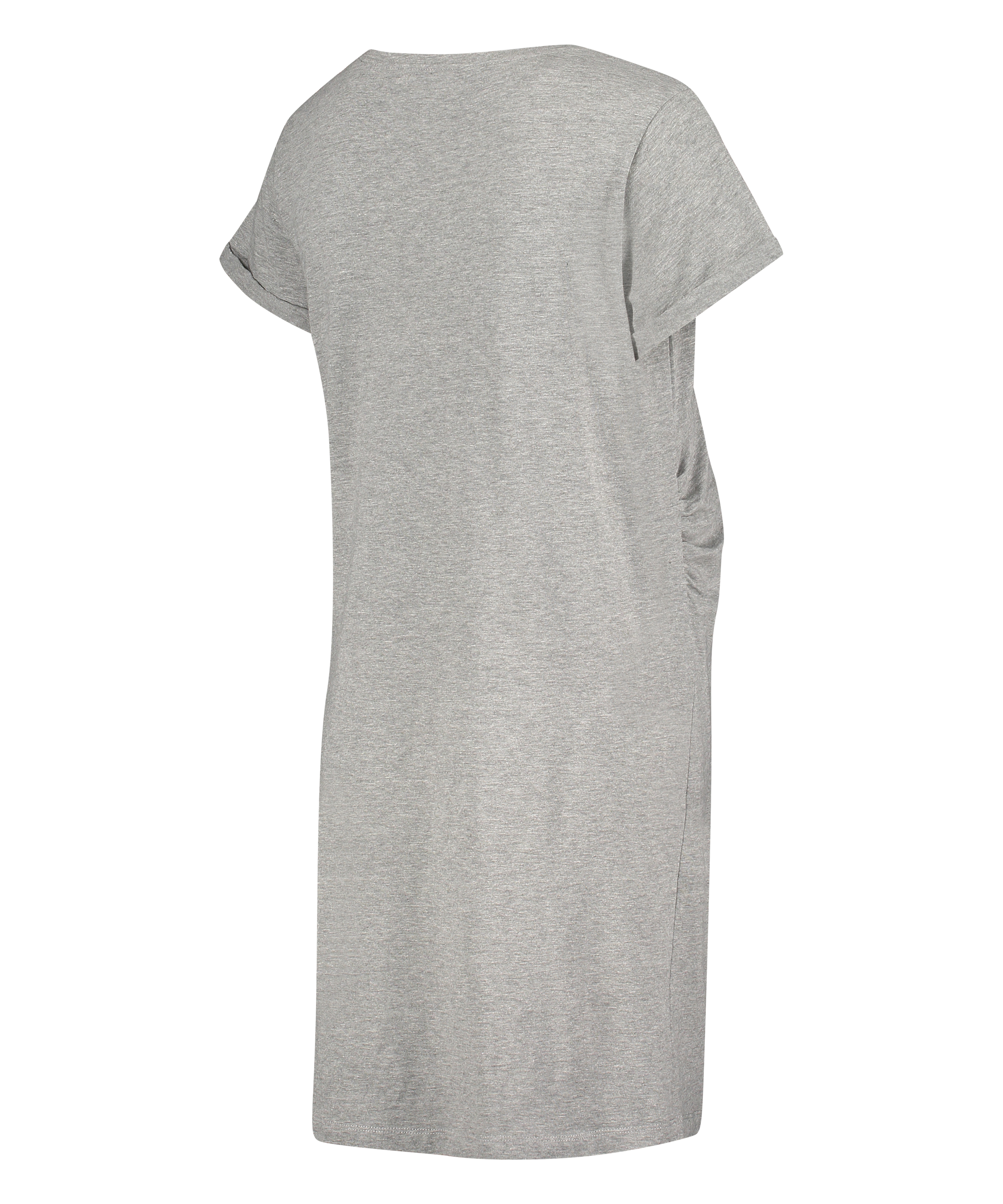 Short-Sleeved Maternity Nightshirt, Grey, main
