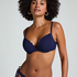 Scallop push-up underwired bikini top Cup A - E, Blue