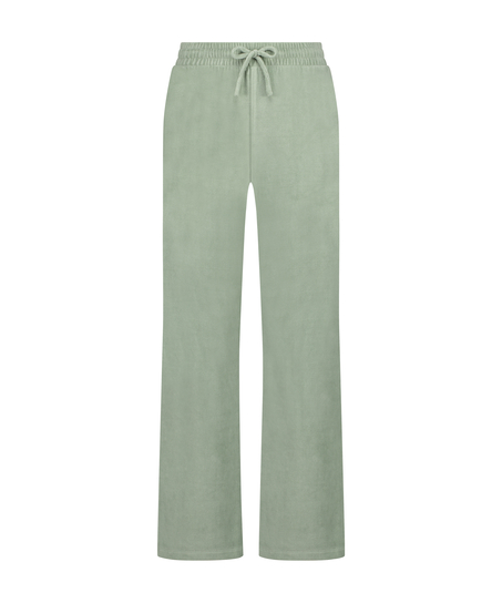 Velours Pyjama Pants, Green