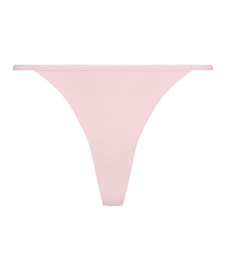 Invisible Stripe Mesh Thong, Pink