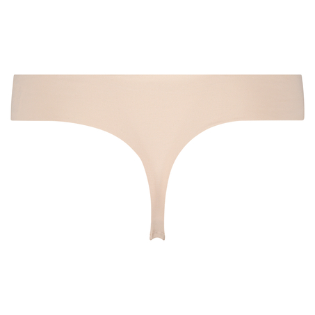 Invisible cotton thong, Beige