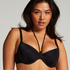 Luxe padded Underwired Bikini Top, Black