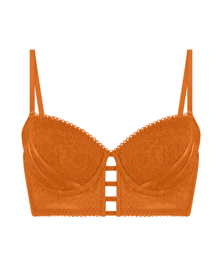 Vera Padded Longline Underwired Bra, Orange