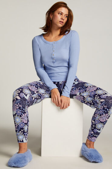 Image of Hunkemöller Jersey Pyjama Pants Blue