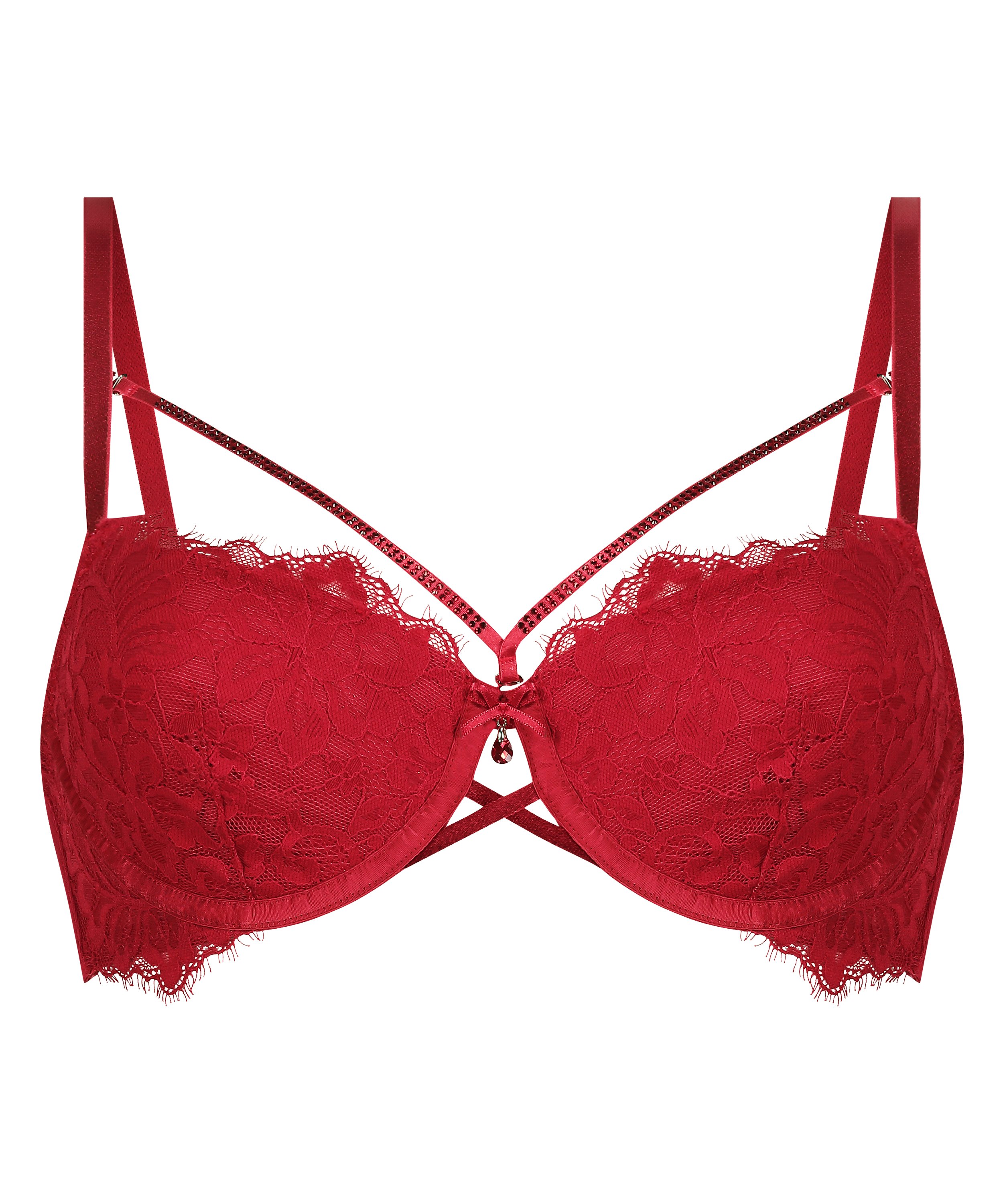 Charlotta Padded Underwired Bra, Red, main