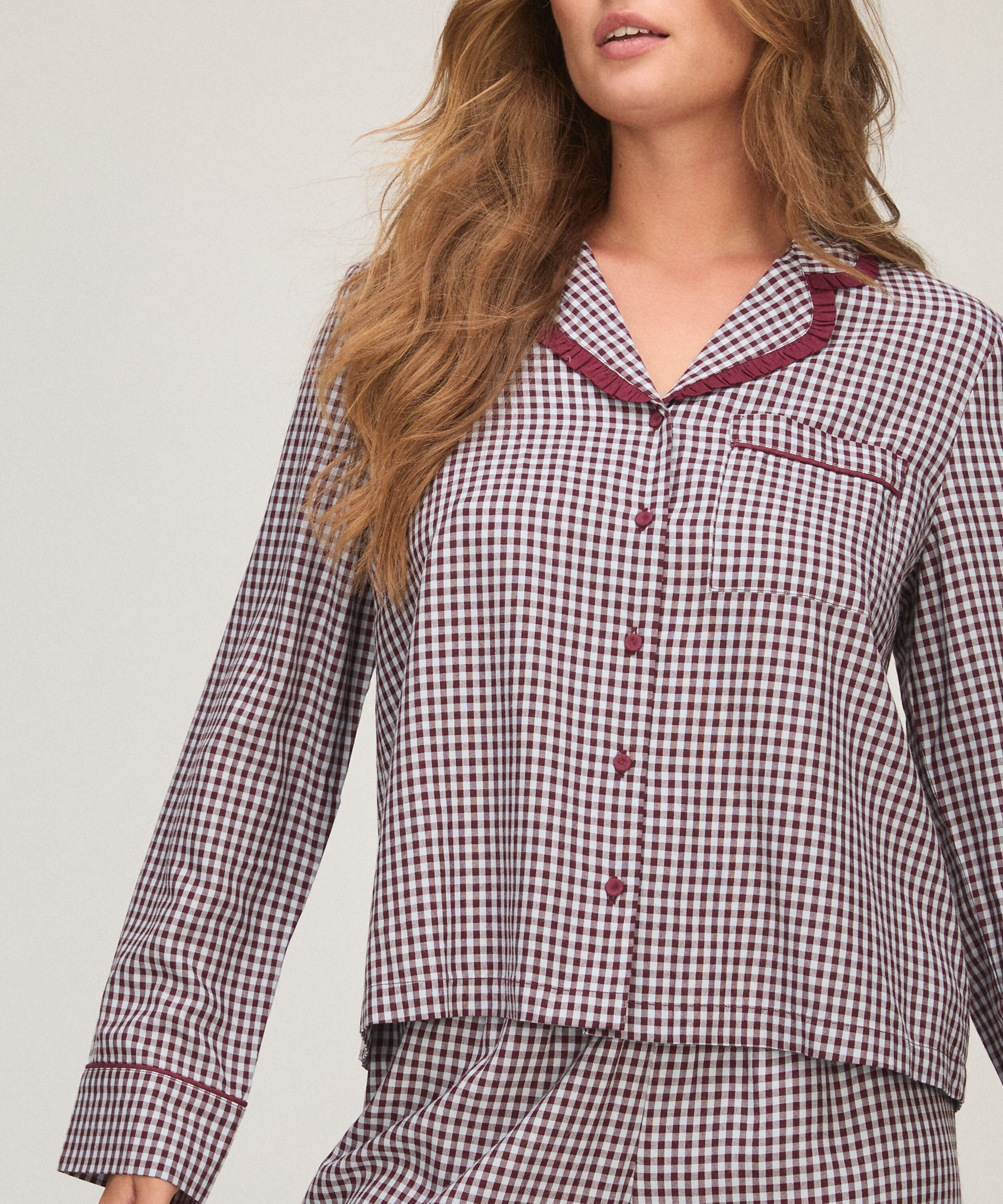 Pyjama Set Poplin Ruffle, Purple Pyjama Set Poplin Ruffle, Purple