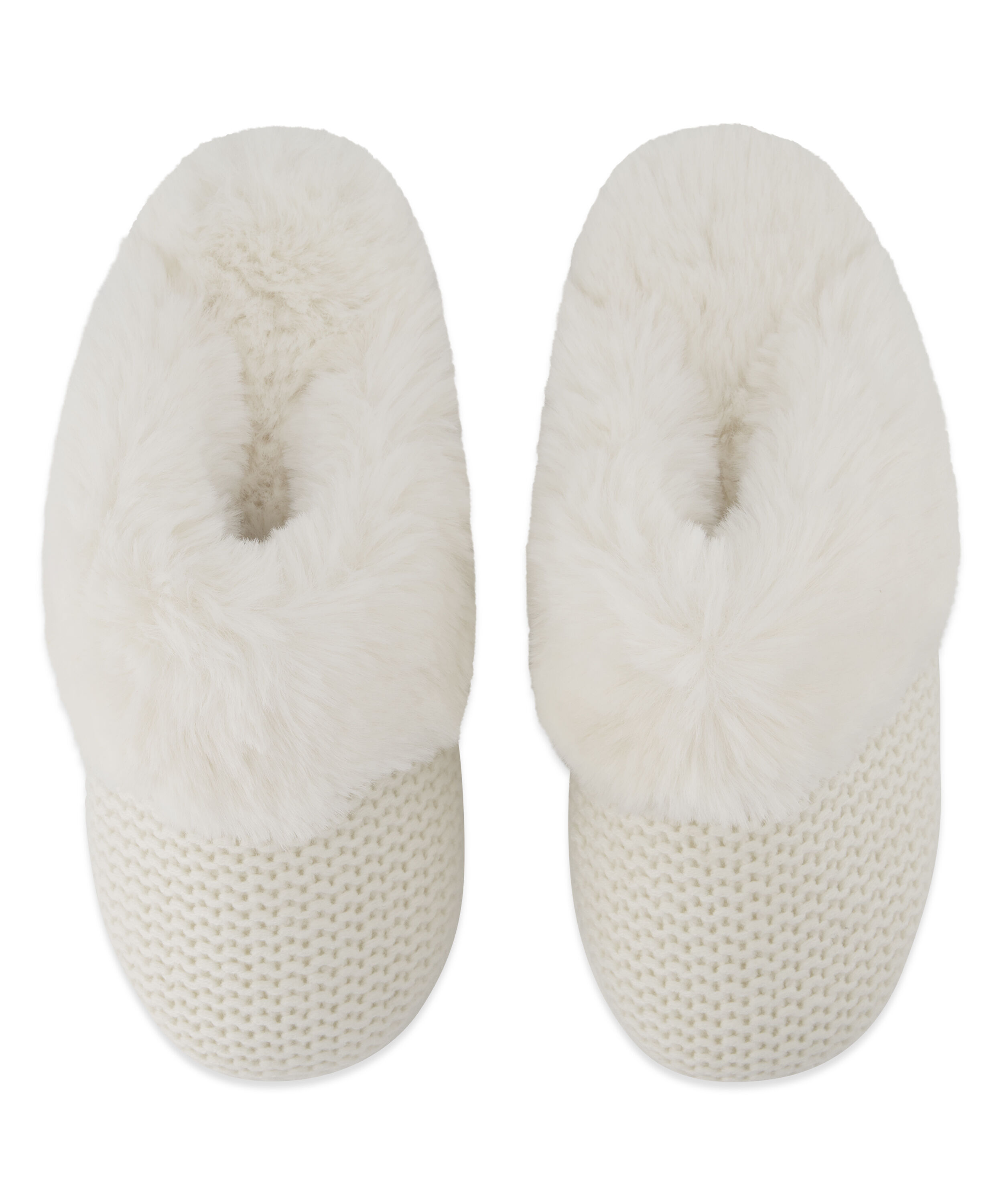 Teddy Mule Slipper, White